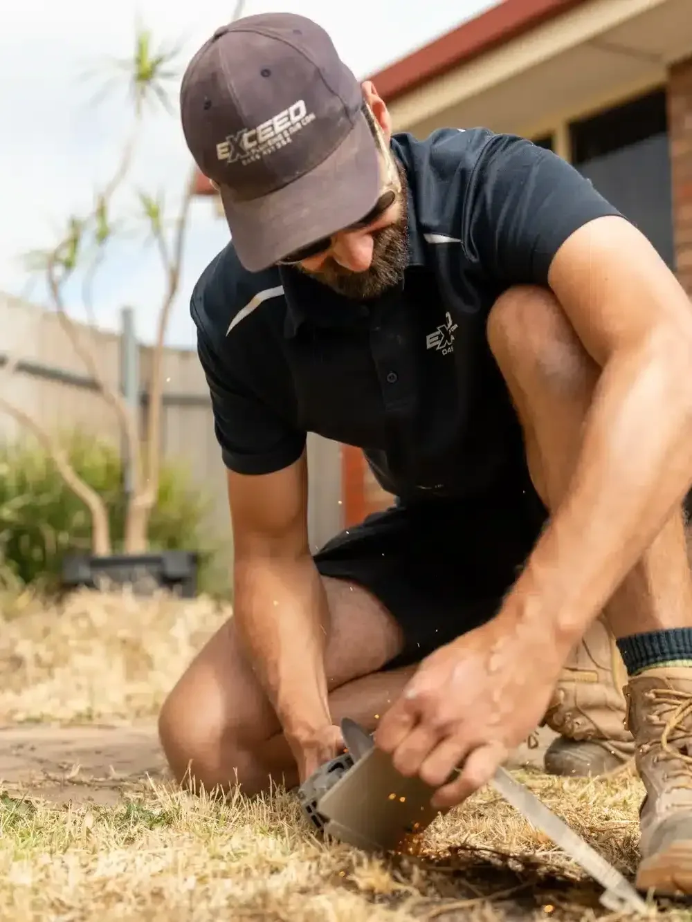 A Mitcham plumber at work on a job